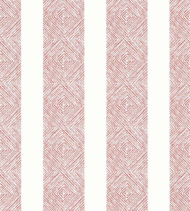 Clipperton Stripe Wallpaper - Red - AT15126 - Anna French