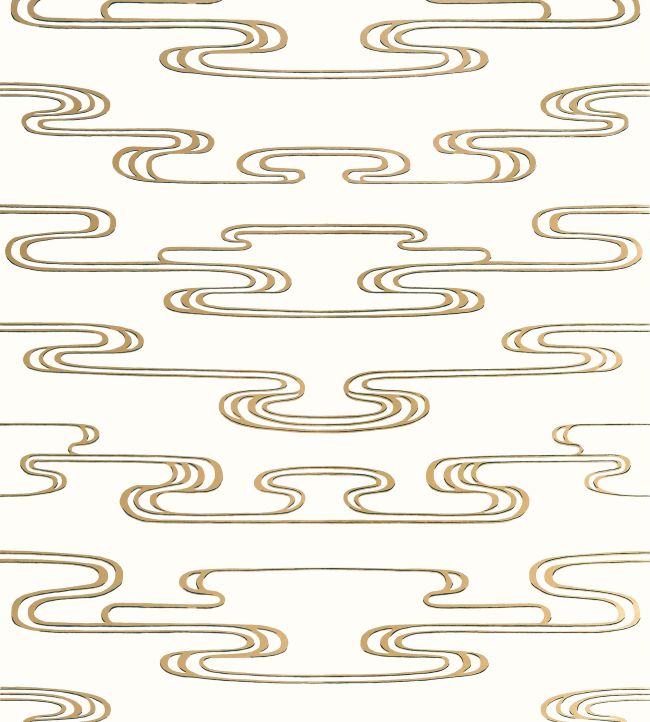 Cloudwater Wallpaper - Metallic Gold - AT23152 - Anna French