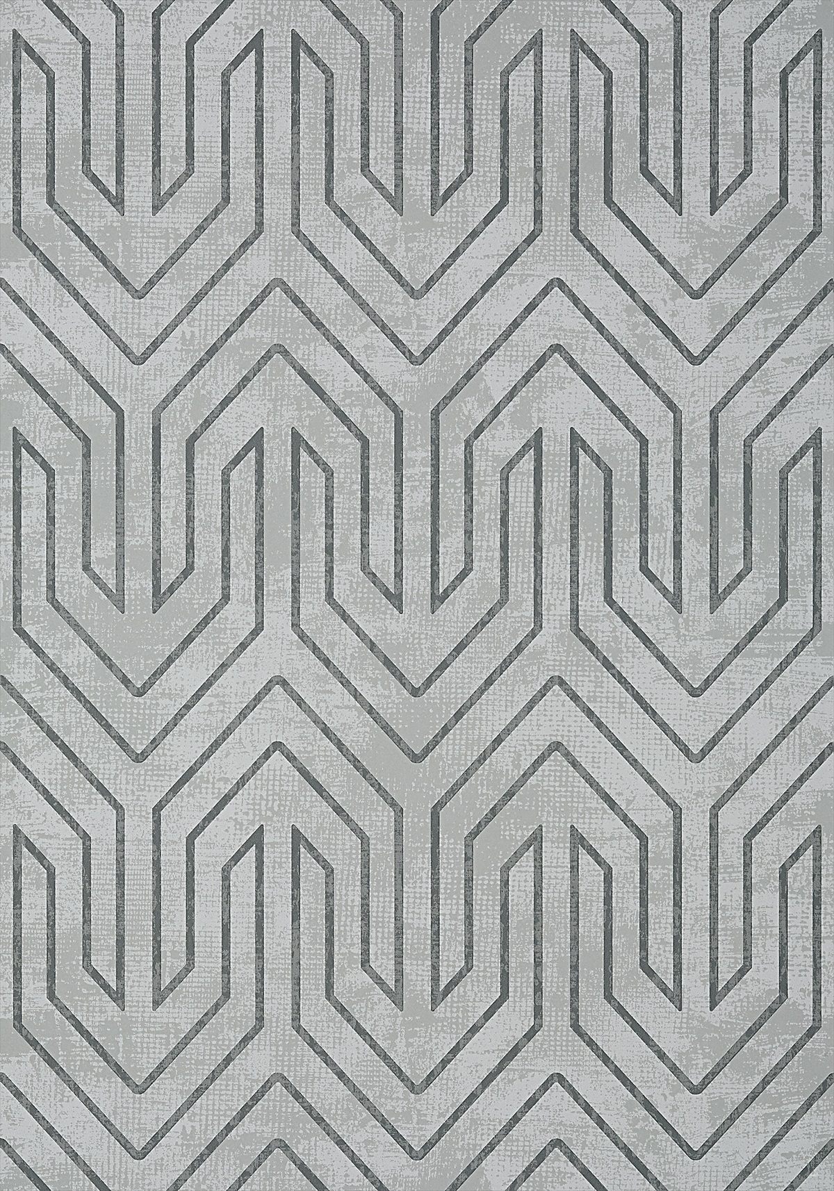 Colburn Chevron Wallpaper - Charcoal - AT9670 - Anna French