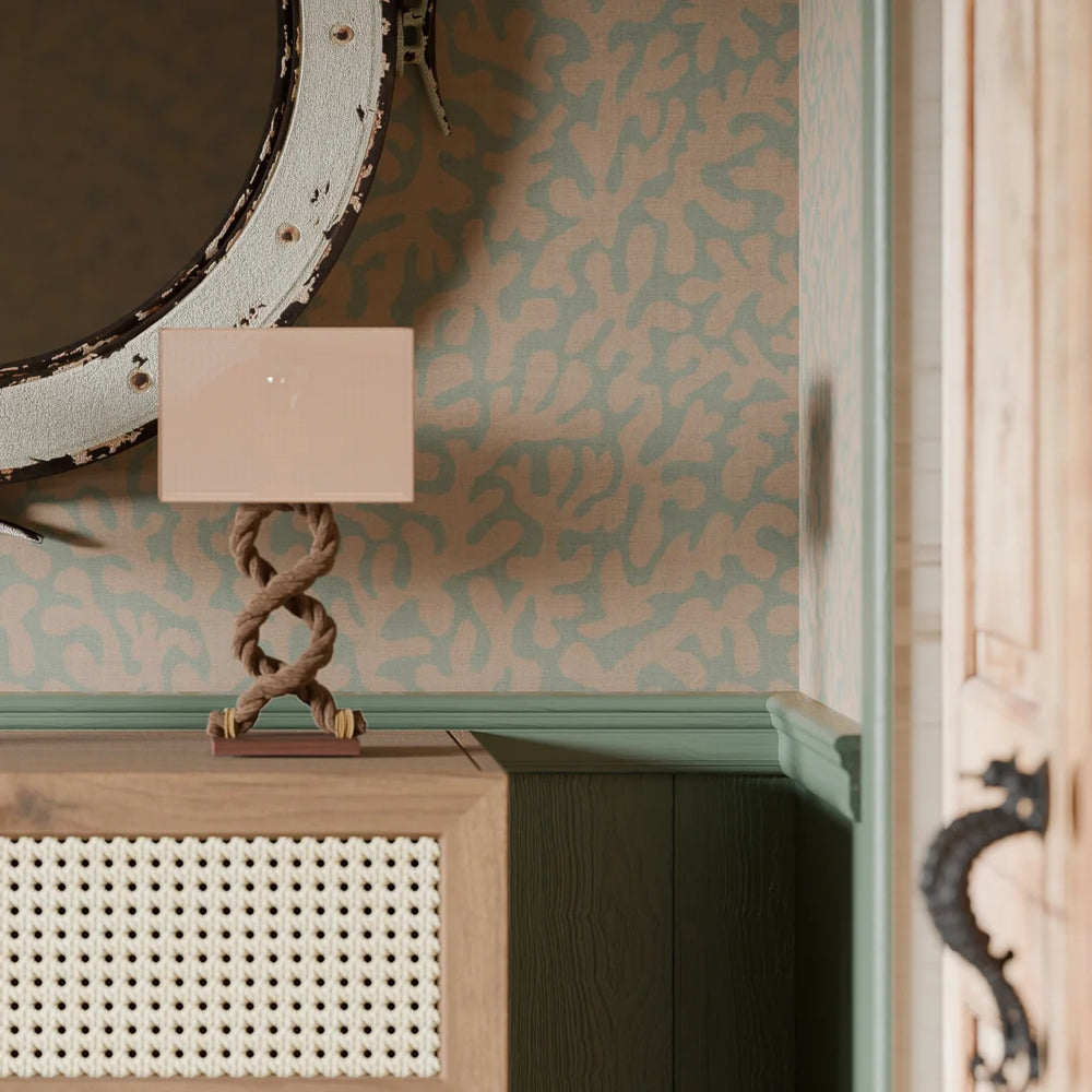 Coral Cove Wallpaper - Autumn Spice & Rustic Green - Lucie Annabel