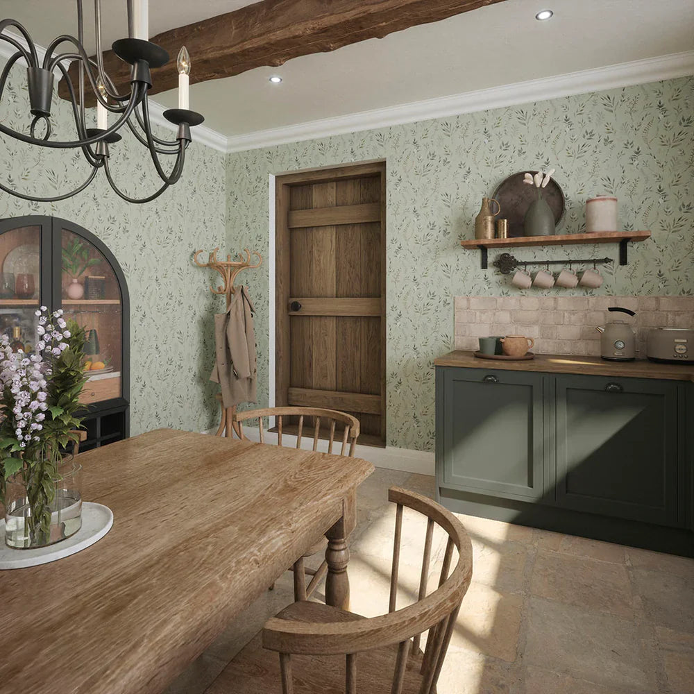 Countryside Trail Wallpaper - Shades of Green - Lucie Annabel