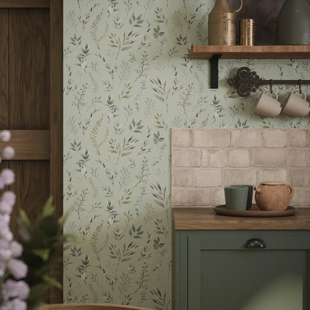 Countryside Trail Wallpaper - Shades of Green - Lucie Annabel