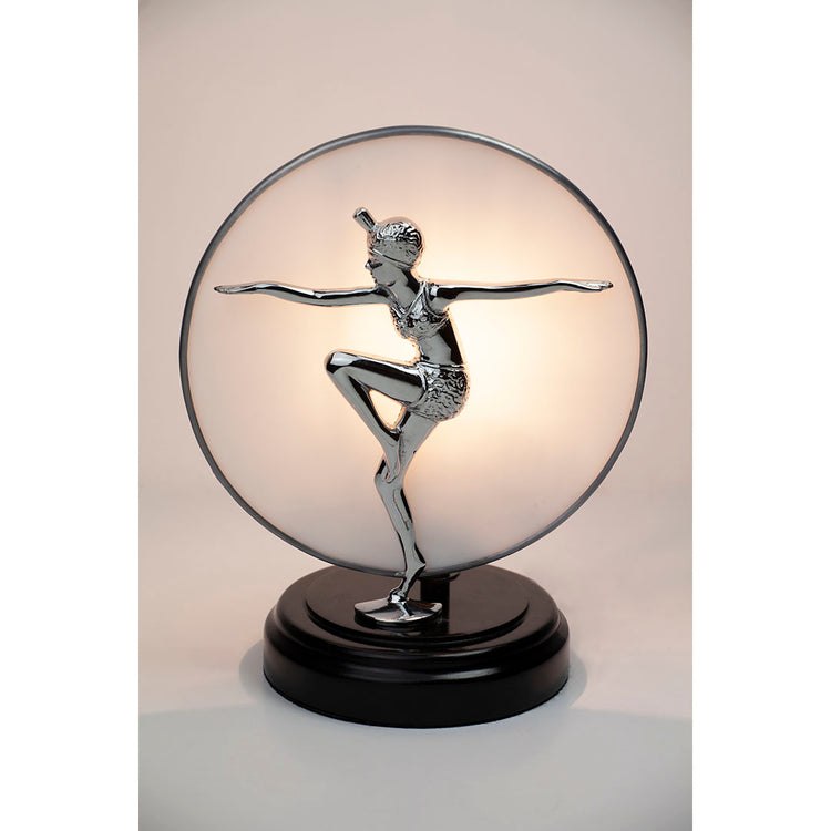 Dakota Chrome Statuette with White Shade