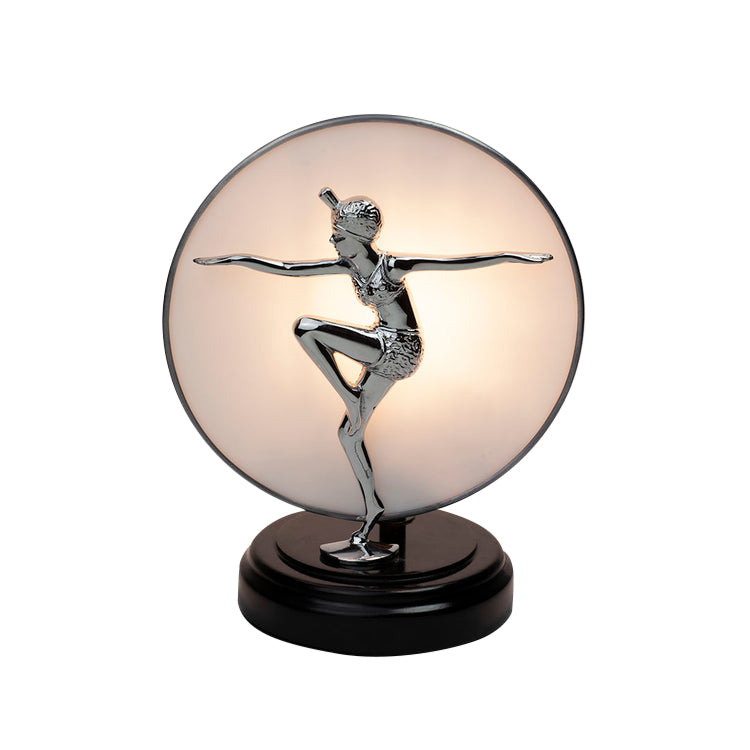 Dakota Chrome Statuette with White Shade