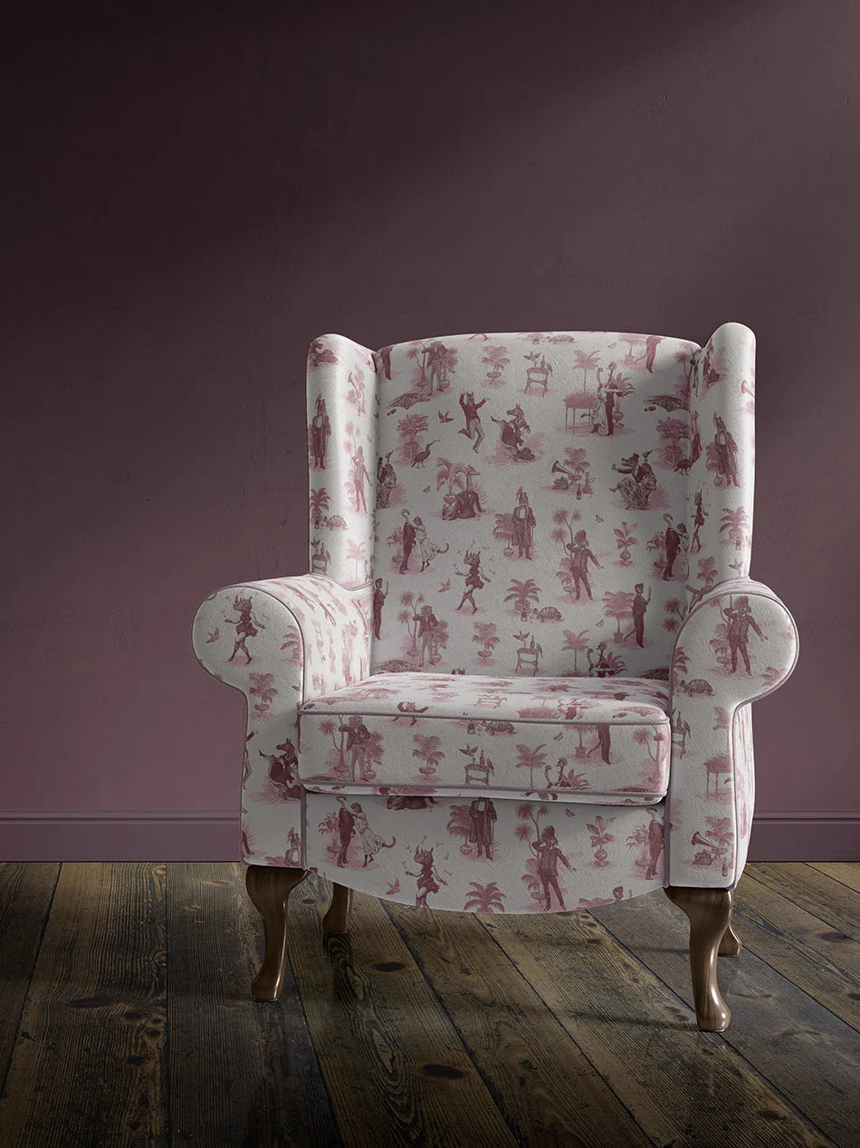 Safari Soiree 'Rouge' Recycled Room Velvet Fabric