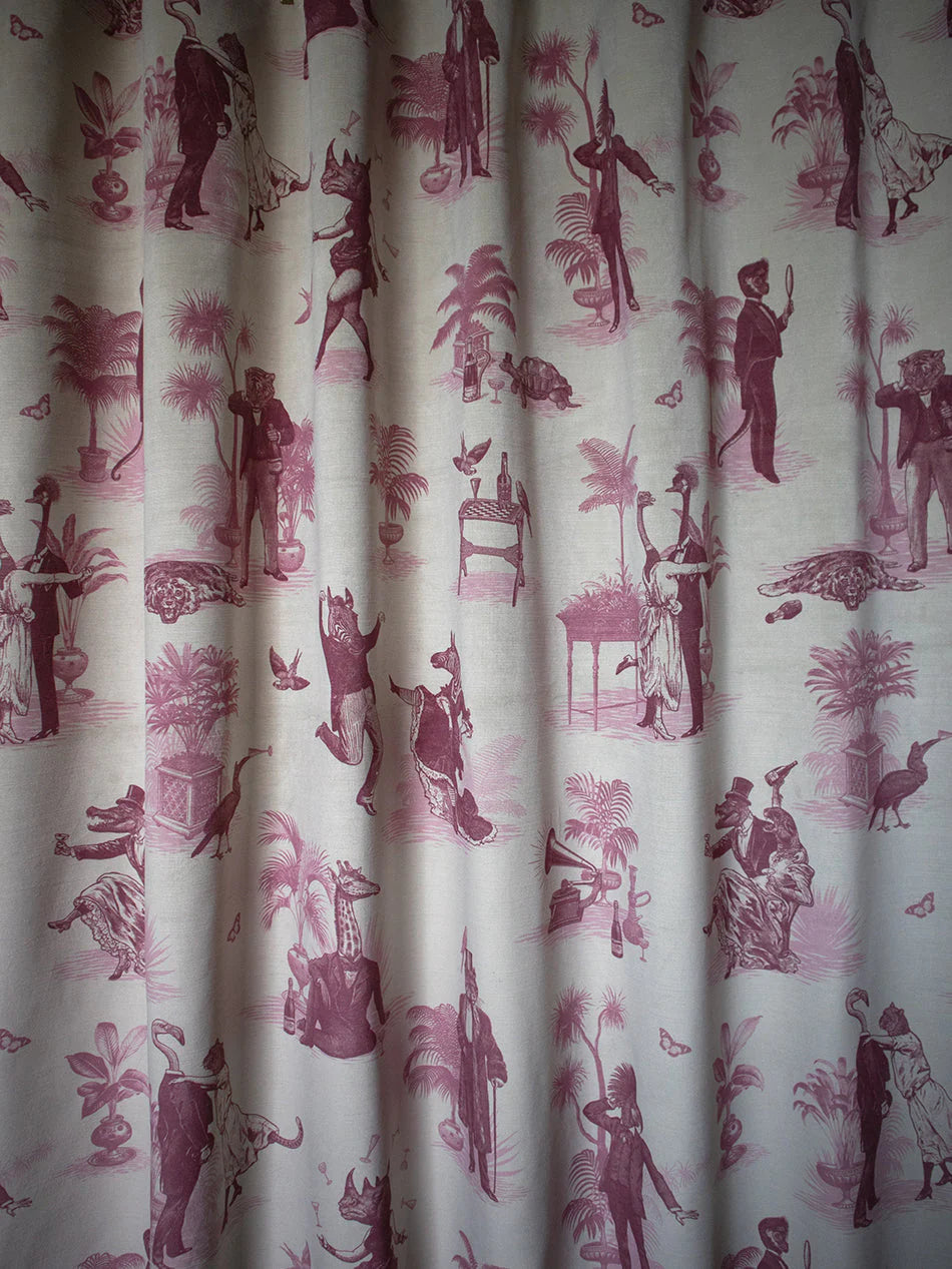Safari Soiree 'Rouge' Recycled Room Velvet Fabric