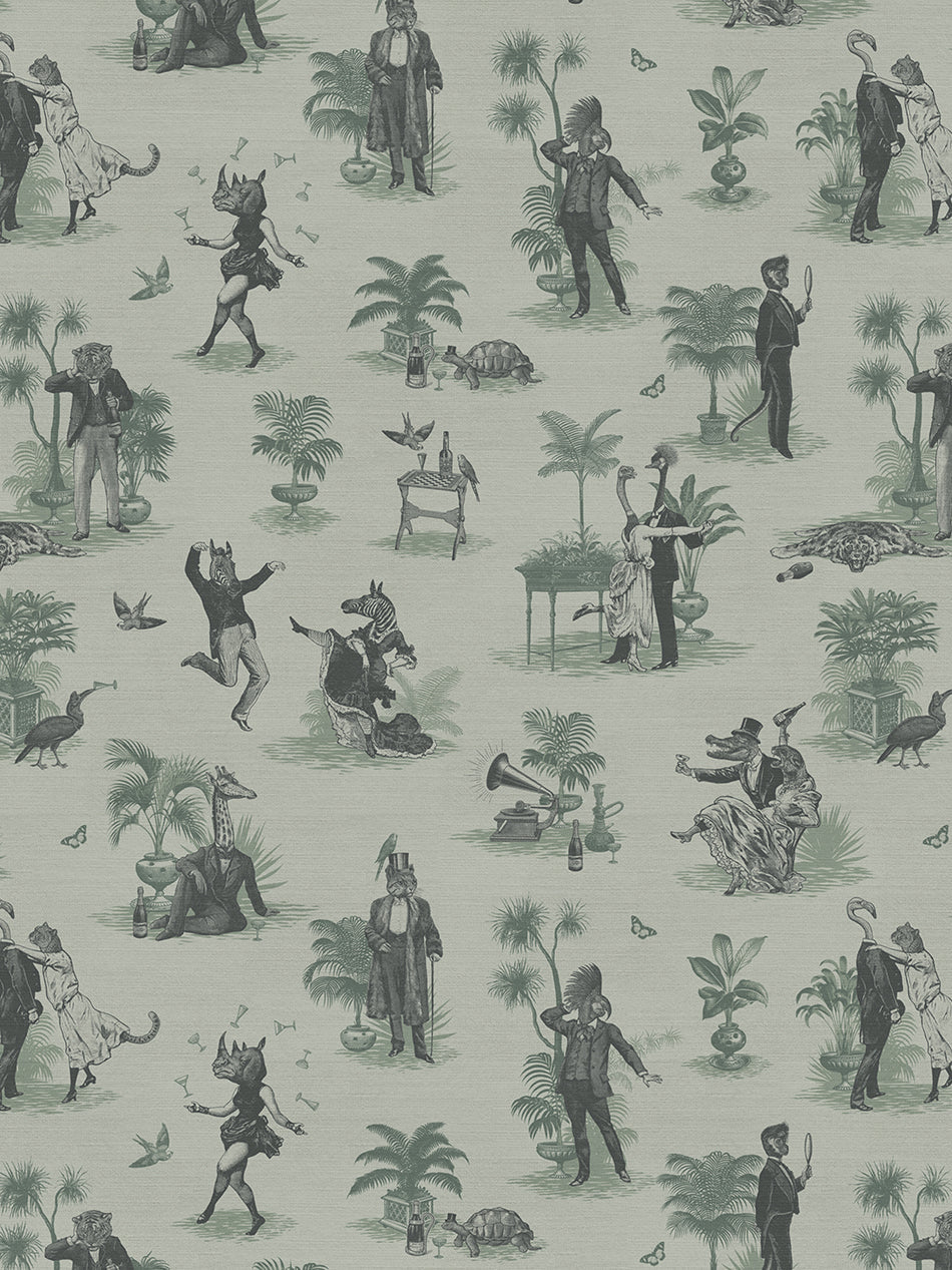 Safari Soiree 'Forest Mist' Recycled Velvet Fabric