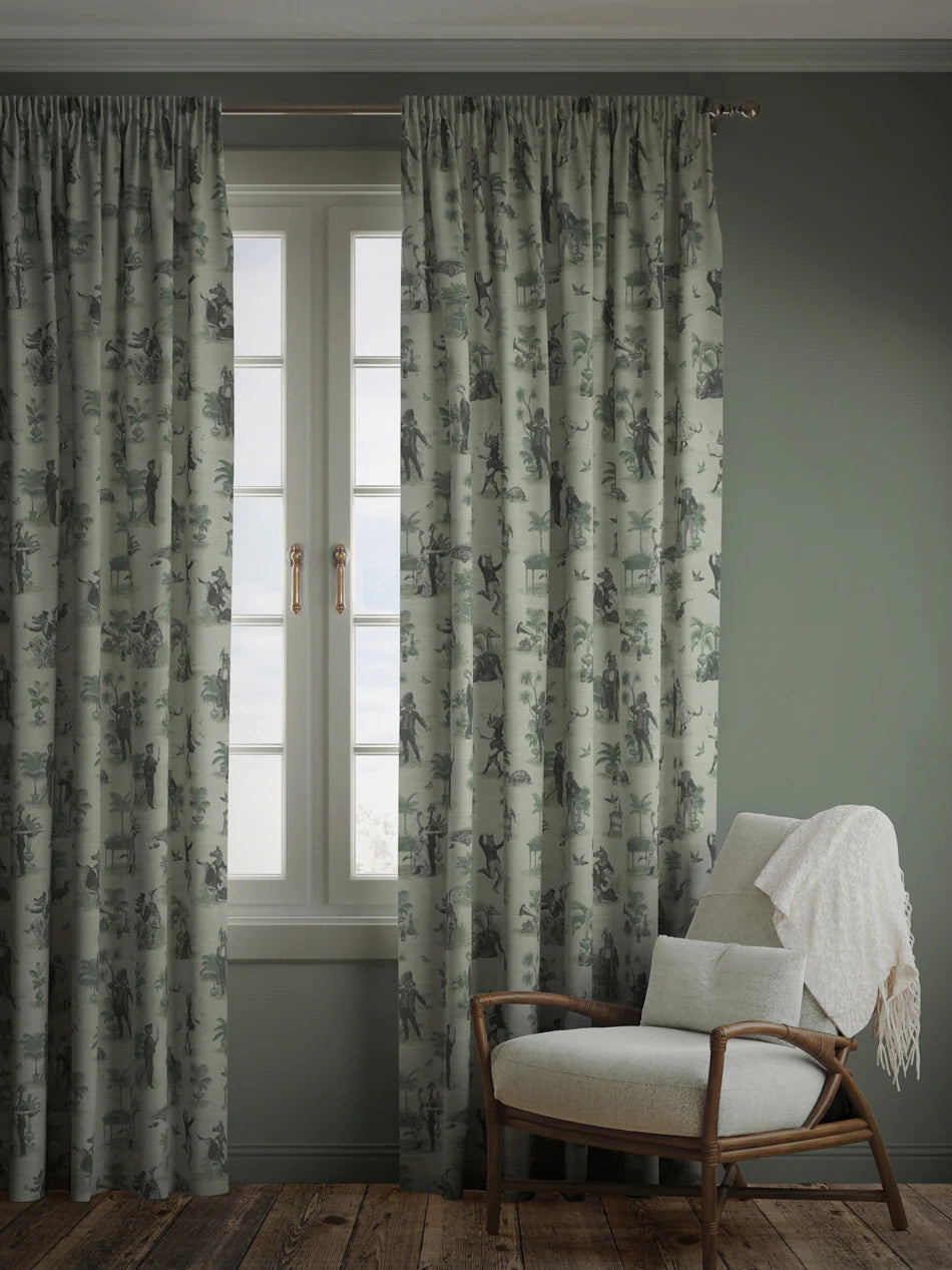 Safari Soiree 'Forest Mist' Recycled Room Velvet Fabric