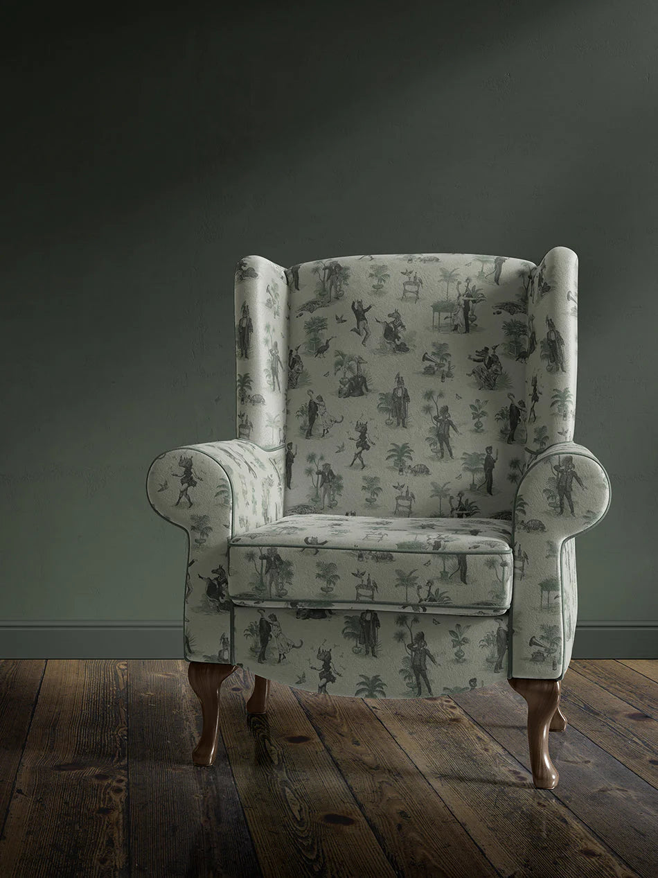 Safari Soiree 'Forest Mist' Recycled Room Velvet Fabric