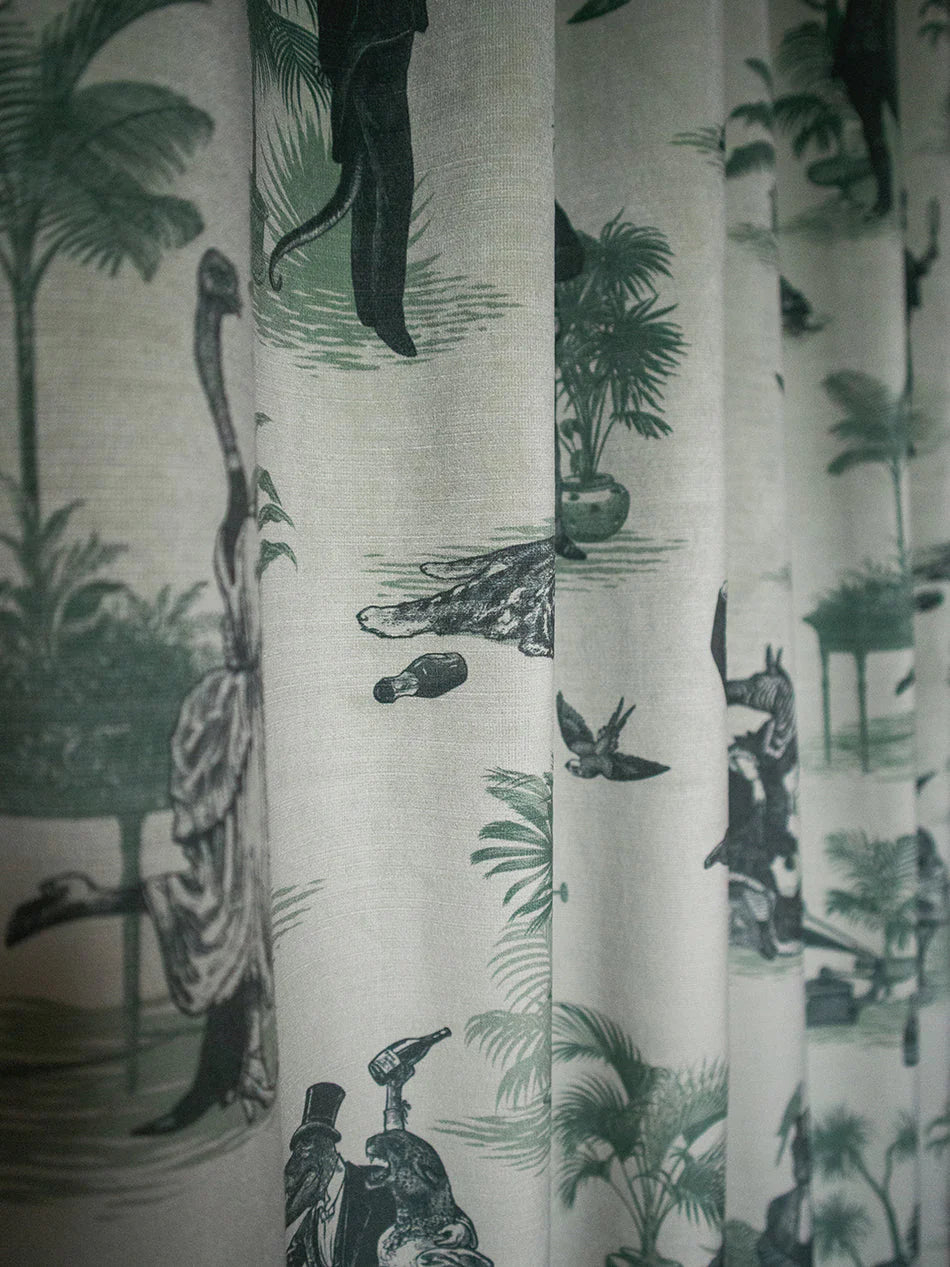 Safari Soiree 'Forest Mist' Recycled Room Velvet Fabric