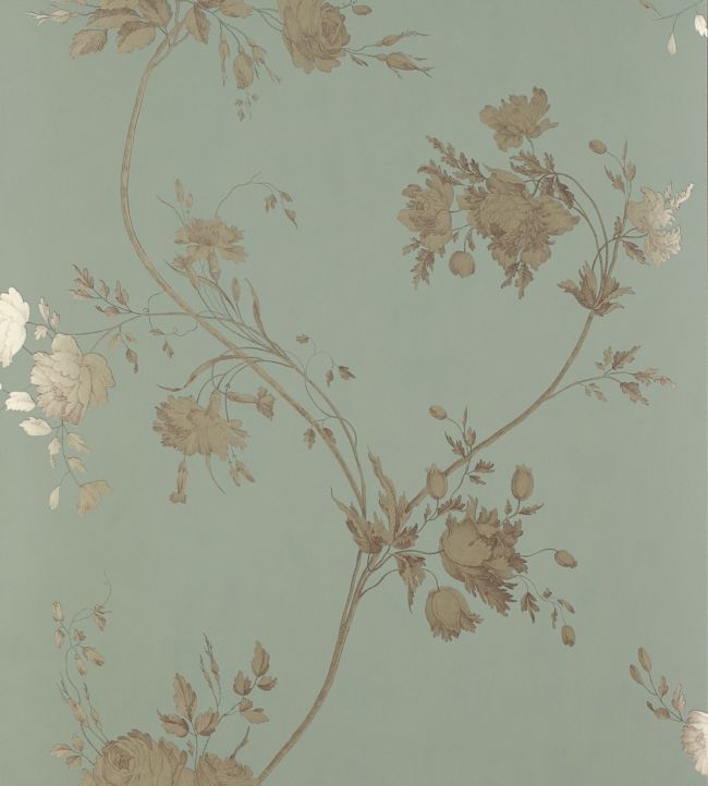 Darcy Wallpaper - Aqua - Colefax & Fowler