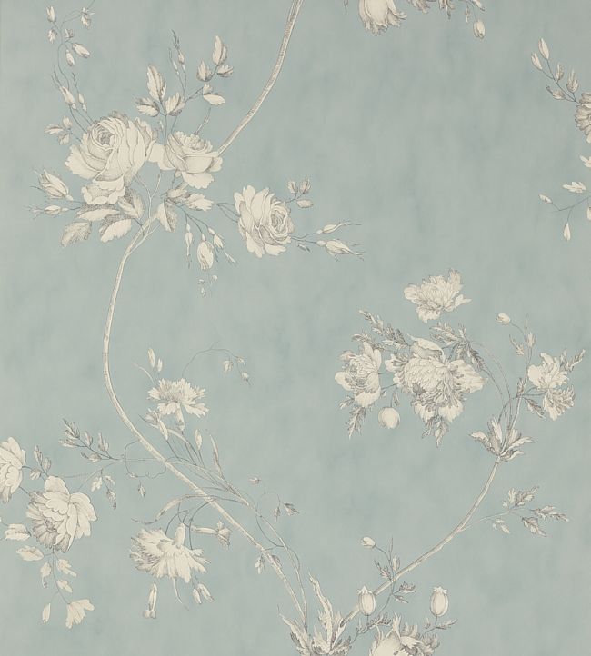 Darcy Wallpaper - Sea Blue - Colefax & Fowler