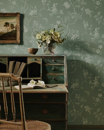 Delancey Wallpaper - Aqua - Colefax & Fowler