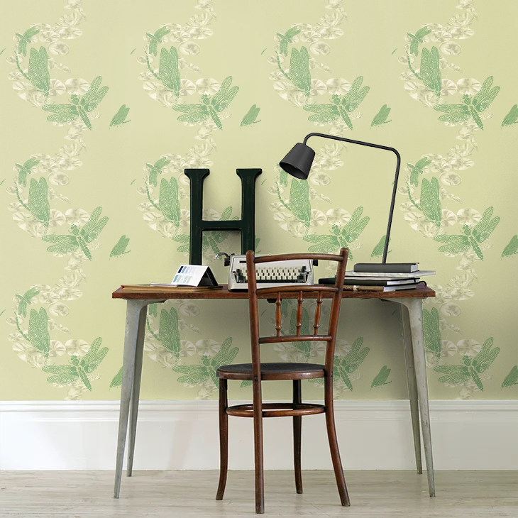Dragonfly Wallpaper - Apple Green - BG0600-202 - Barneby Gates