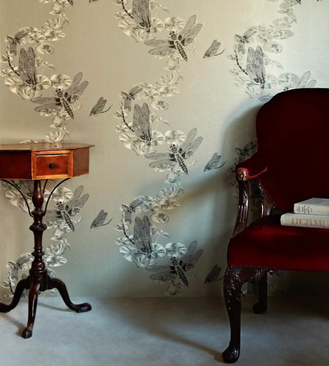 Dragonfly Wallpaper - Pewter - BG0600-201 - Barneby Gates