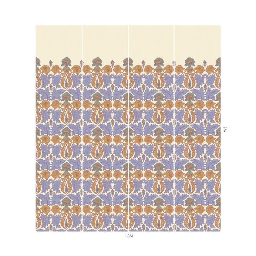 EMANIA CLIMBING WALLS Wallpaper - Azurite - House of Hackney