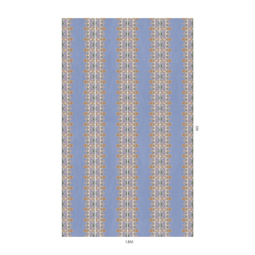 EMANIA STRIPE Wallpaper - Azurite - House of Hackney