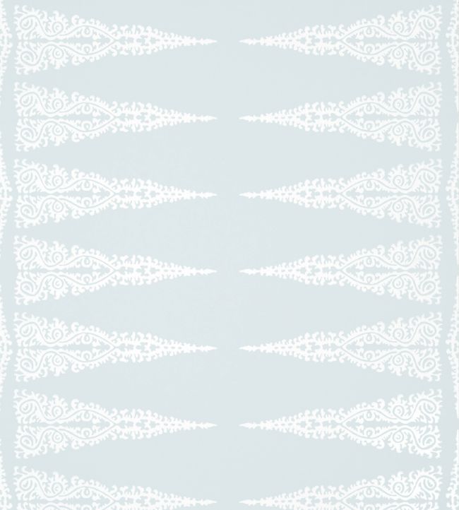 Ellery Stripe Wallpaper - White on Soft Blue - AT24542 - Anna French