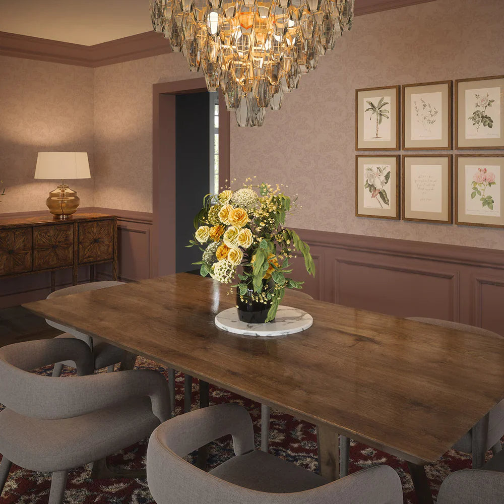 Enchanted Leaf Wallpaper - Vintage Rose - Lucie Annabel