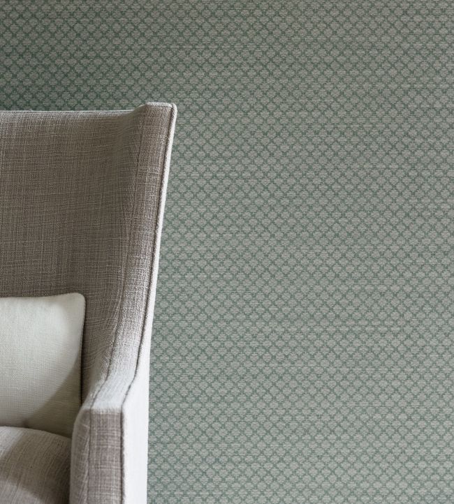 Esther Wallpaper - Teal - Colefax & Fowler