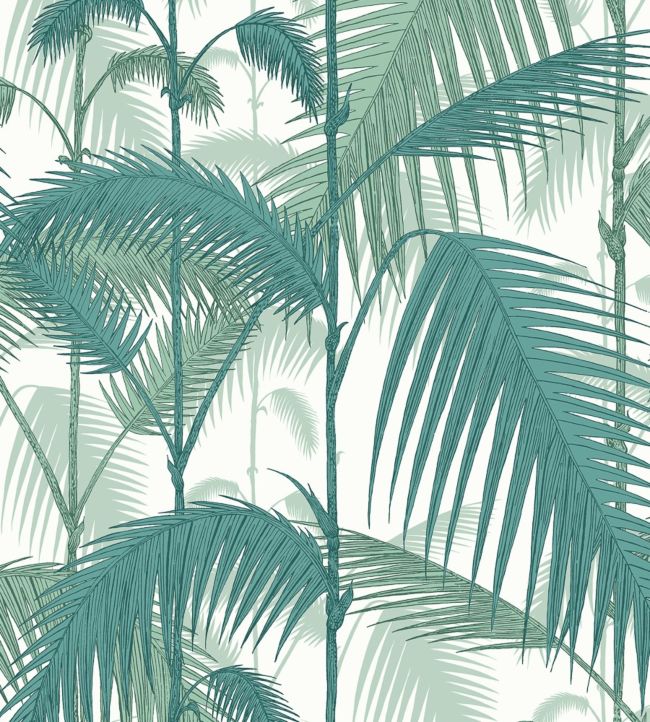 Palm Jungle Fabric - Teal