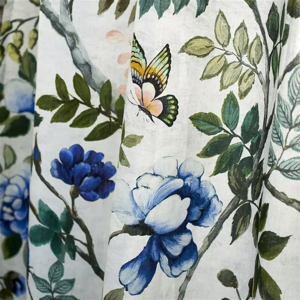 Porcelaine De Chine Cobalt Room Fabric