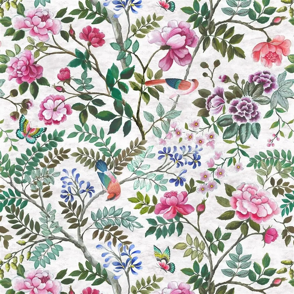 Porcelaine De Chine Fuchsia Fabric