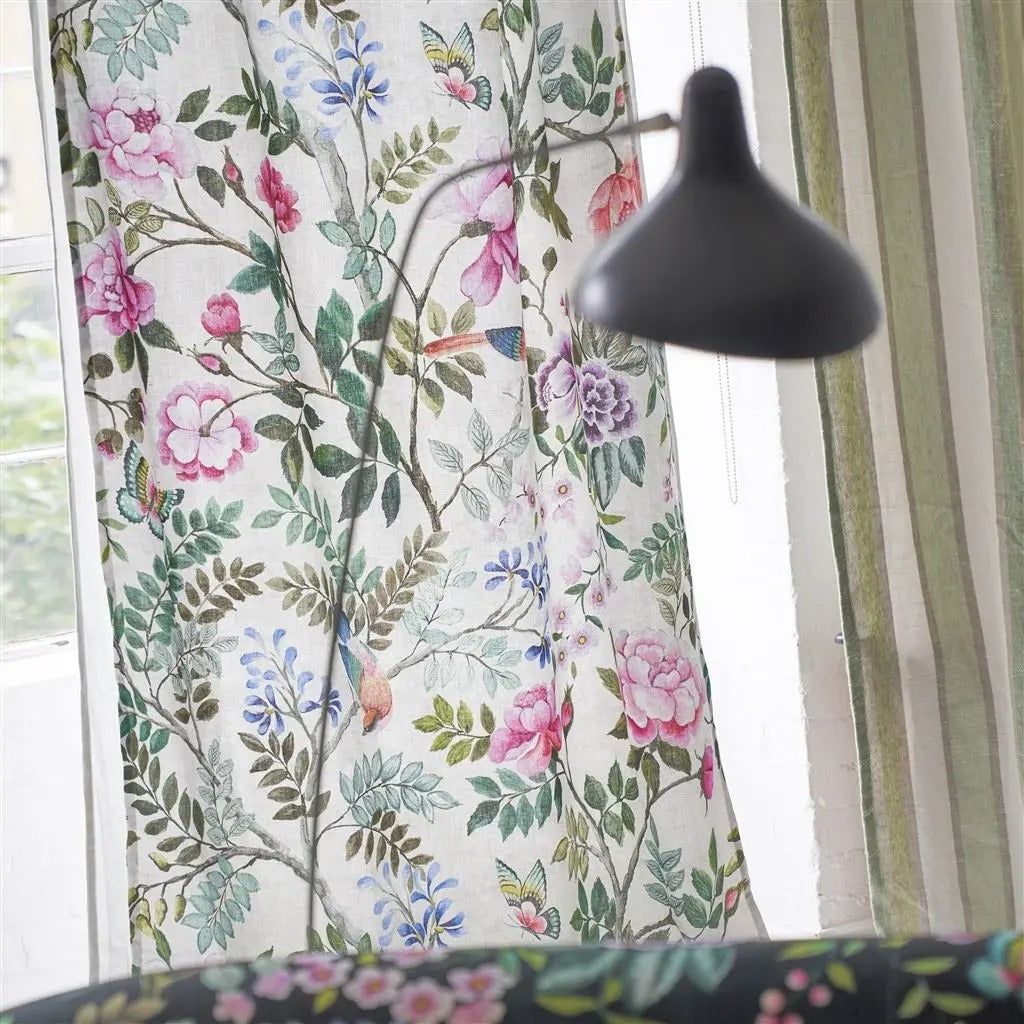 Porcelaine De Chine Fuchsia Room Fabric