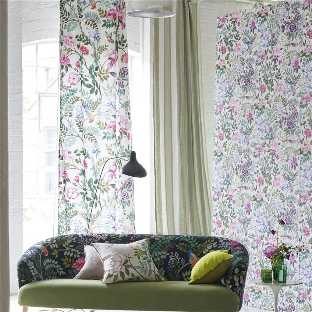 Porcelaine De Chine Fuchsia Room Fabric
