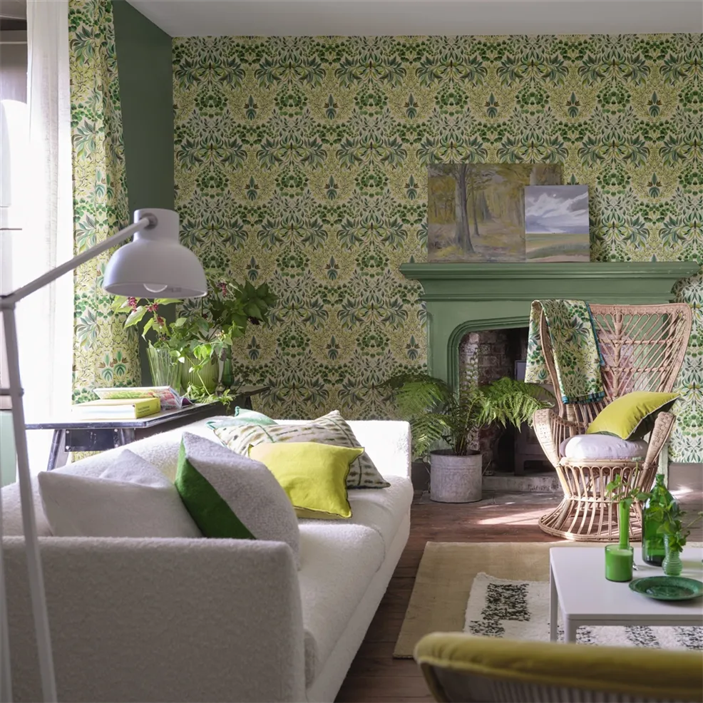 Karakusa Emerald Room Fabric