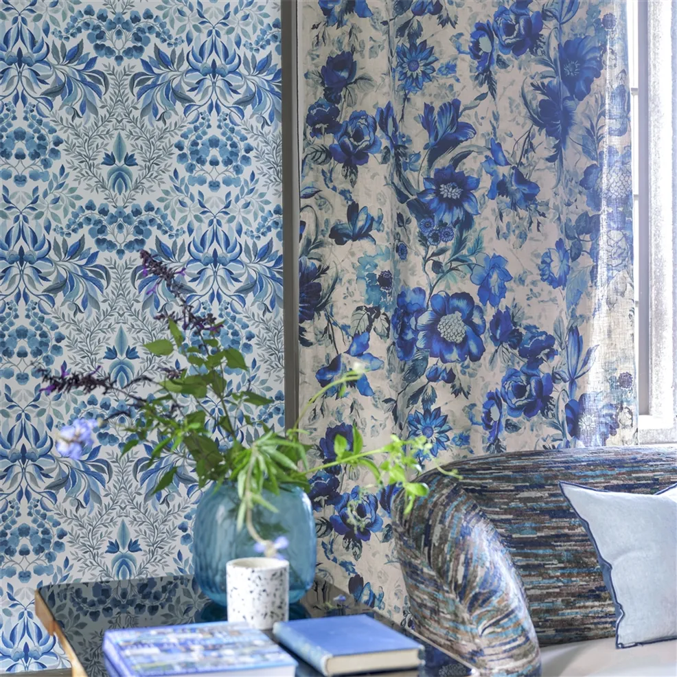 Hirigana Indigo Room Fabric