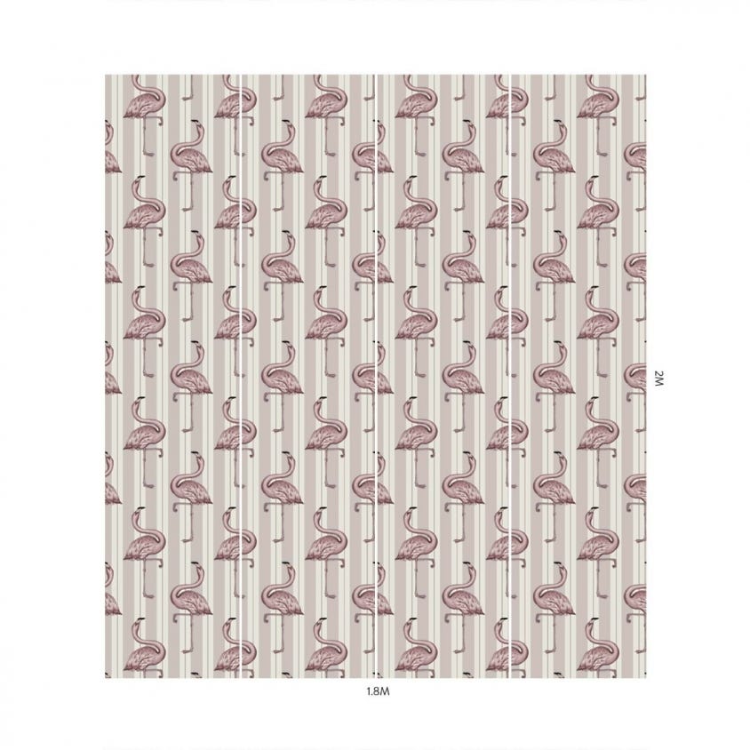 FLAMBOYANCE Wallpaper - Off-White & Macaroon-Pink - House of Hackney