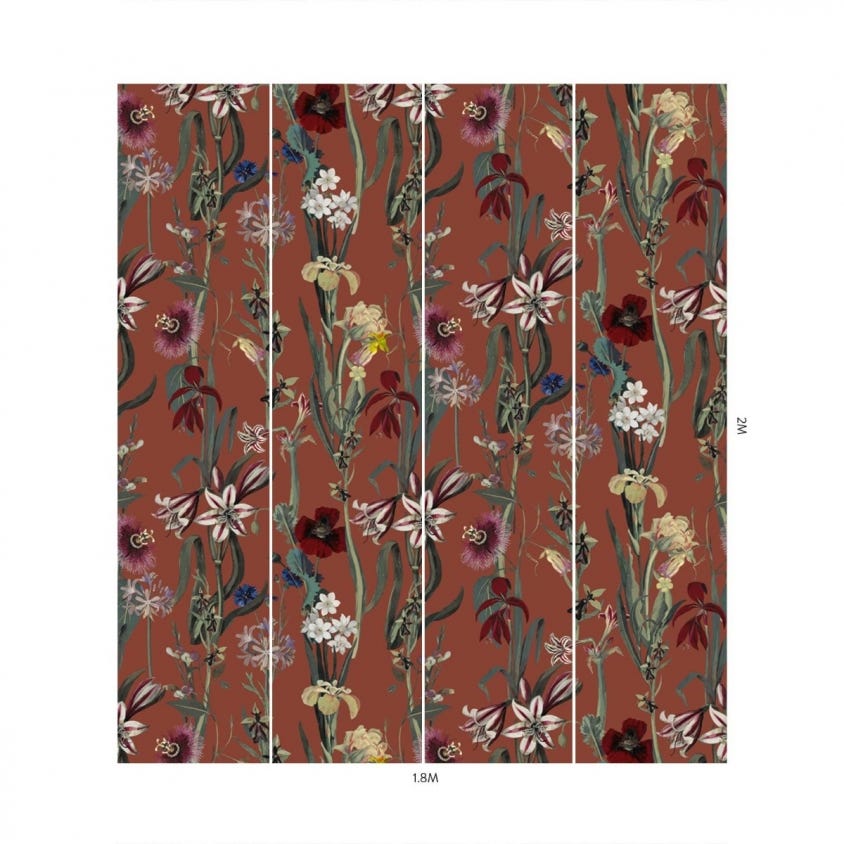 FLORA DELANICA Wallpaper - Clay - House of Hackney
