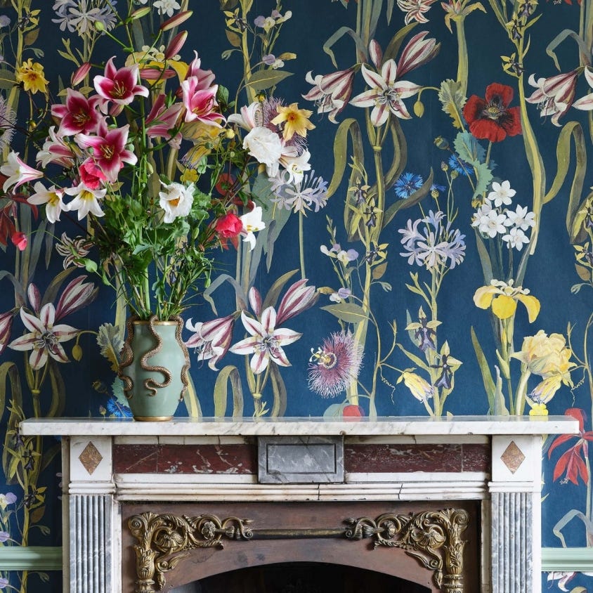 FLORA DELANICA Wallpaper - Midnight - House of Hackney