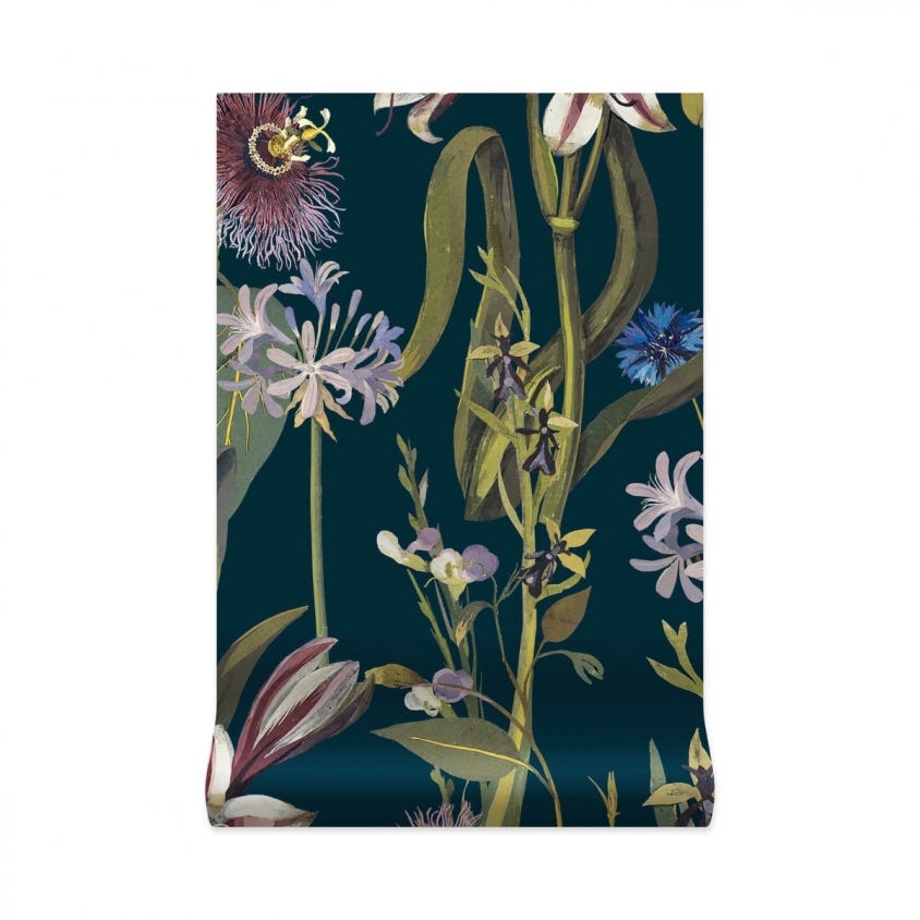 FLORA DELANICA Wallpaper - Midnight - House of Hackney