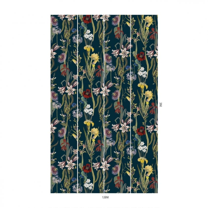 FLORA DELANICA Wallpaper - Midnight - House of Hackney