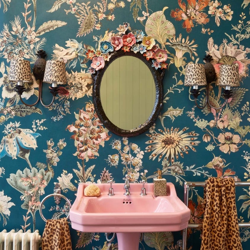 FLORA FANTASIA Wallpaper - Cerulean - House of Hackney