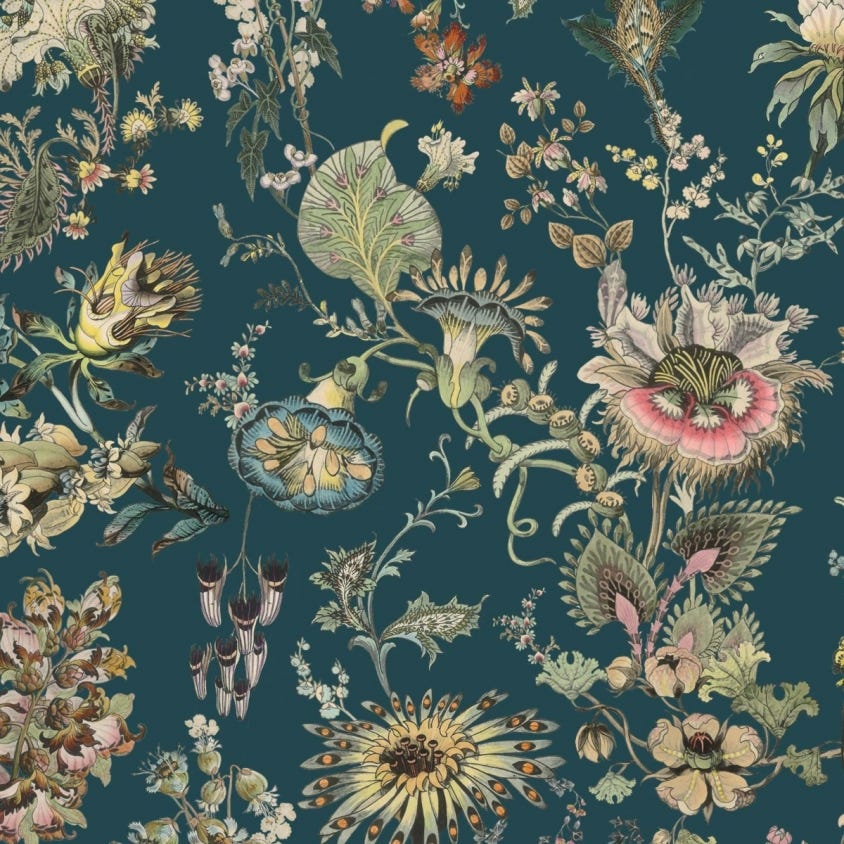 FLORA FANTASIA Wallpaper - Cerulean - House of Hackney