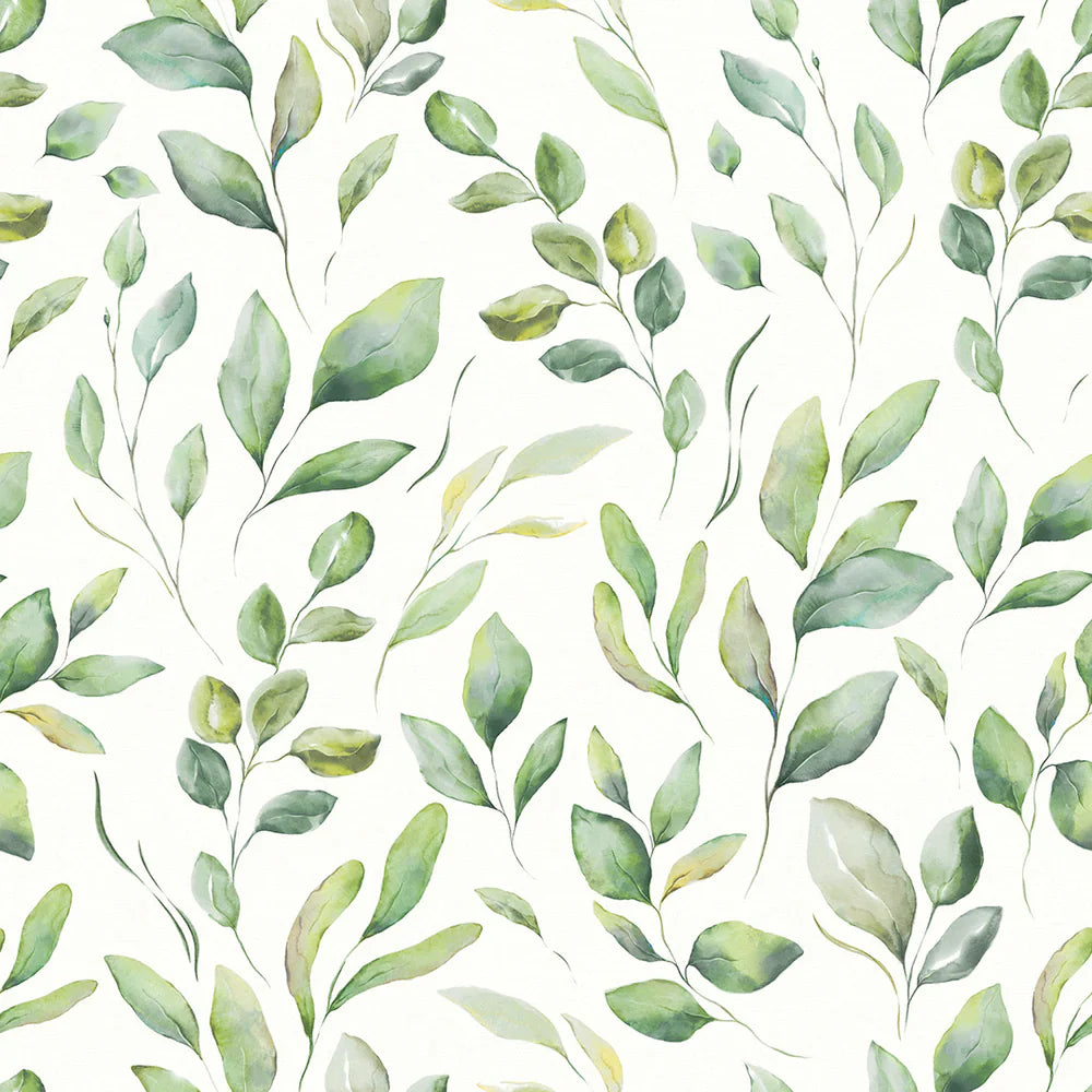 Fallen Foliage Wallpaper - Spring Green - Lucie Annabel
