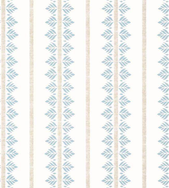 Fern Stripe Wallpaper - Spa Blue - AT15103 - Anna French