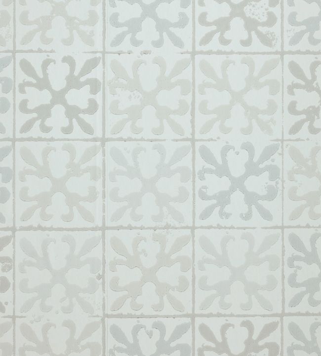 Fleur De Lys Tile Wallpaper - Vintage Grey - BG1600202 - Barneby Gates
