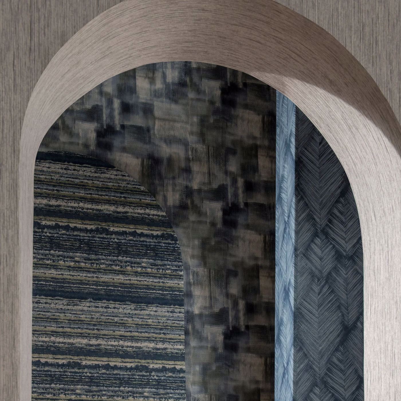 Folius Wallpaper - Midnight - Clarke & Clarke