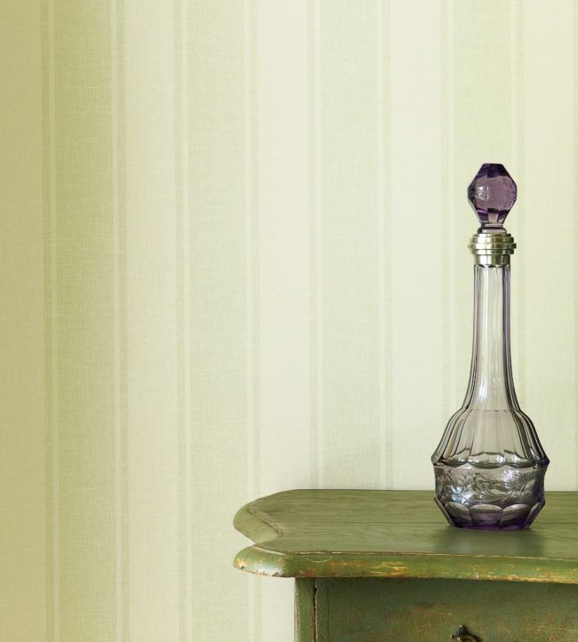 Fulney Stripe Wallpaper - Green - Colefax & Fowler
