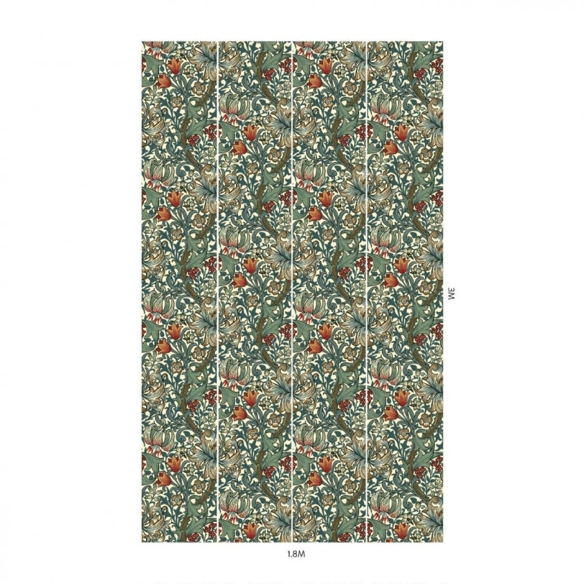 GOLDEN LILY Wallpaper - Ecru - House of Hackney