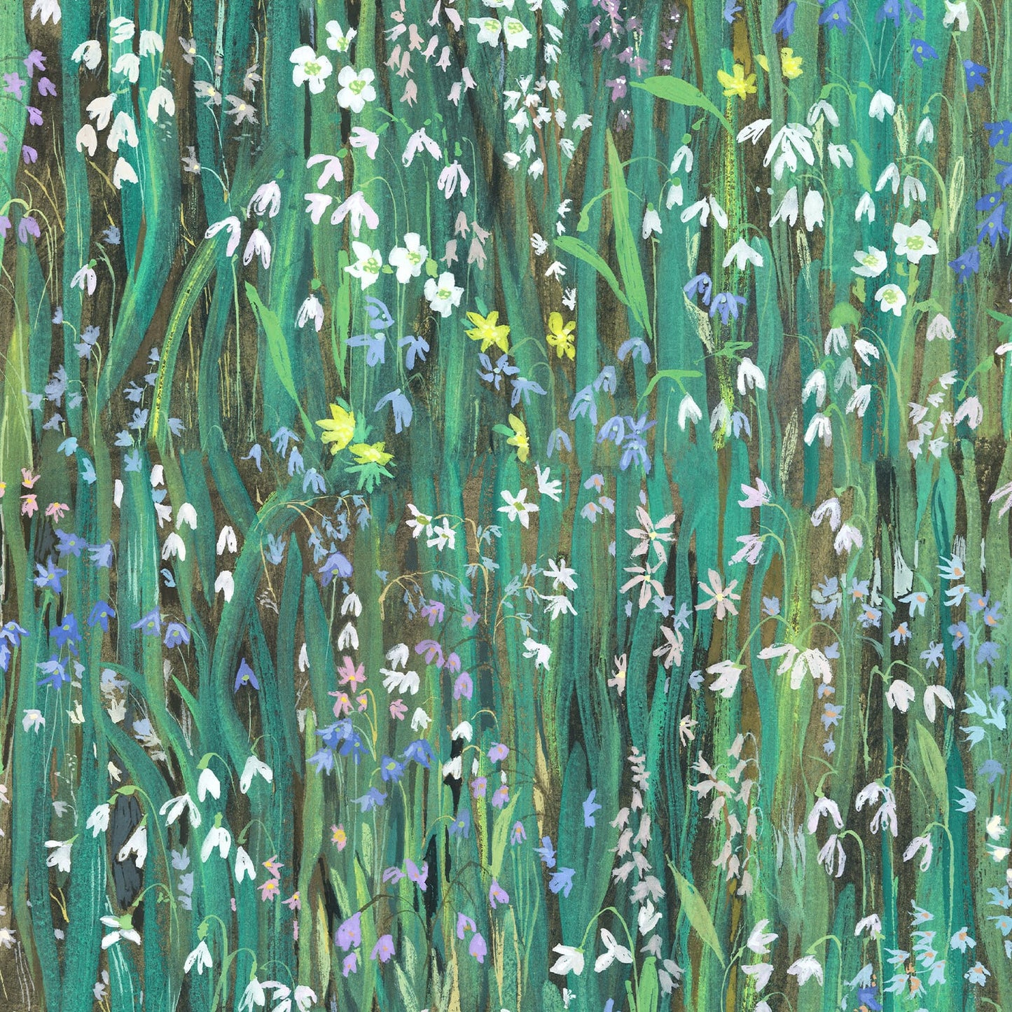 Galanthi Wallpaper - Viridis - House of Hackney