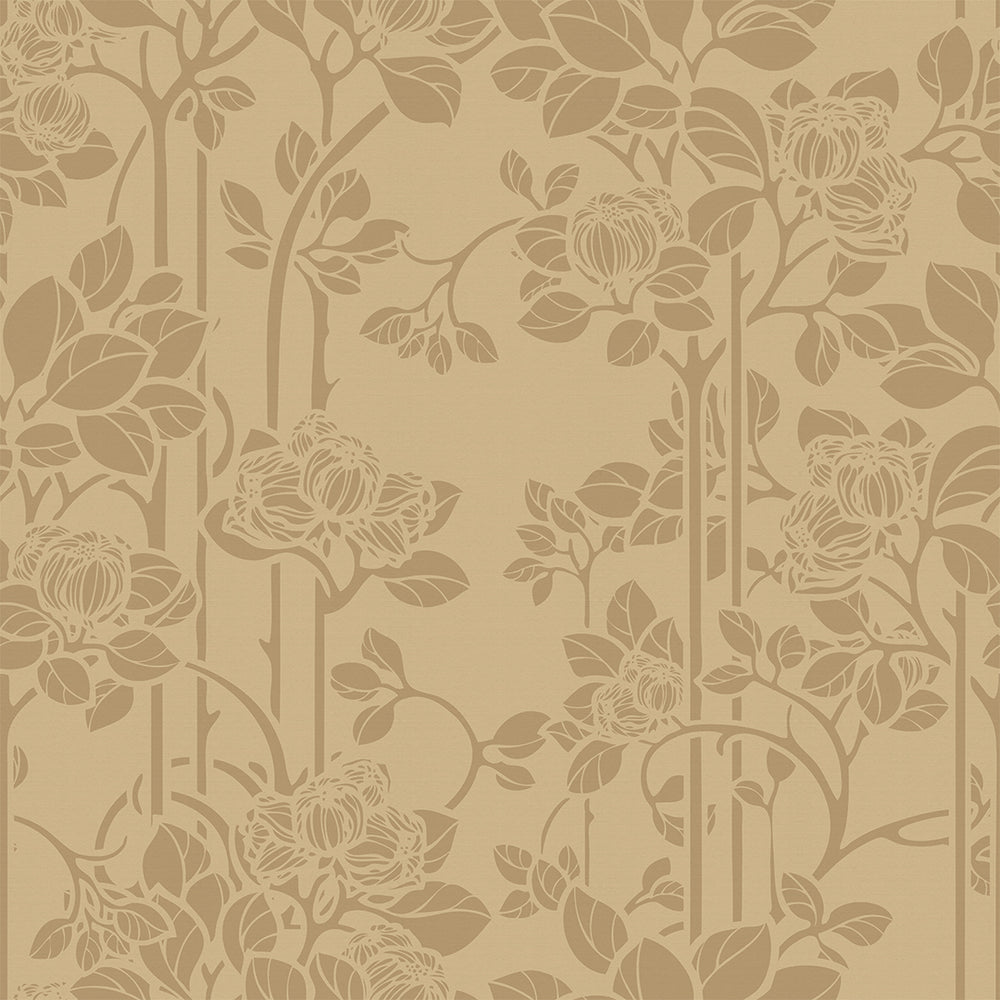 Garden Trellis Wallpaper - Ochre & Gold - Lucie Annabel