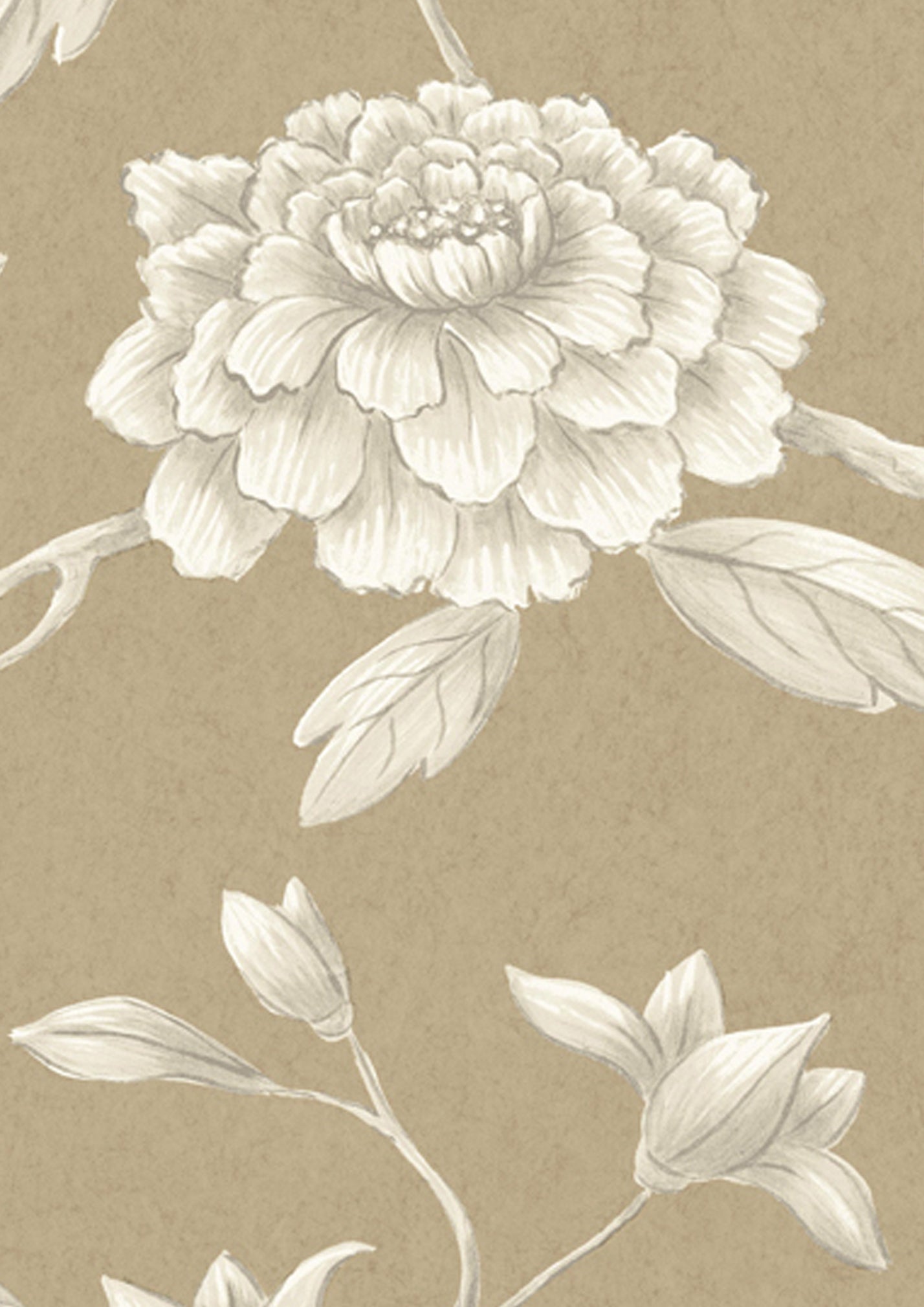Jasper Peony Wallpaper - Ginger