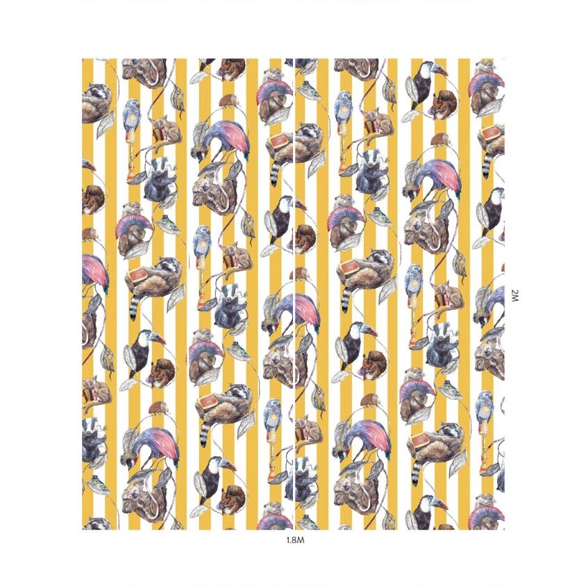HACKNEY EMPIRE Stripe Wallpaper - Ochre - House of Hackney