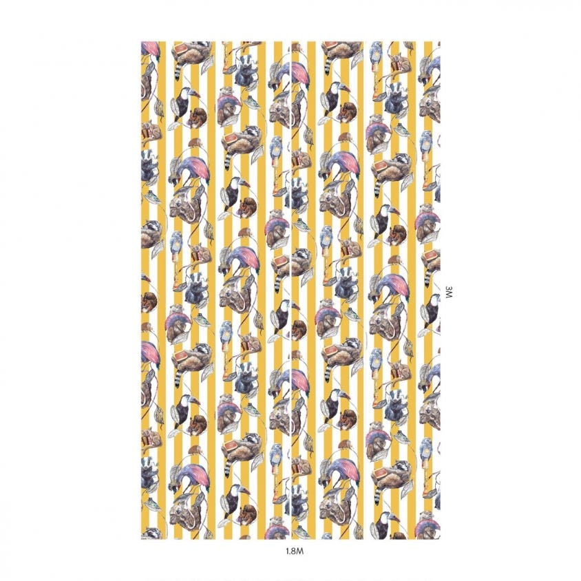 HACKNEY EMPIRE Stripe Wallpaper - Ochre - House of Hackney