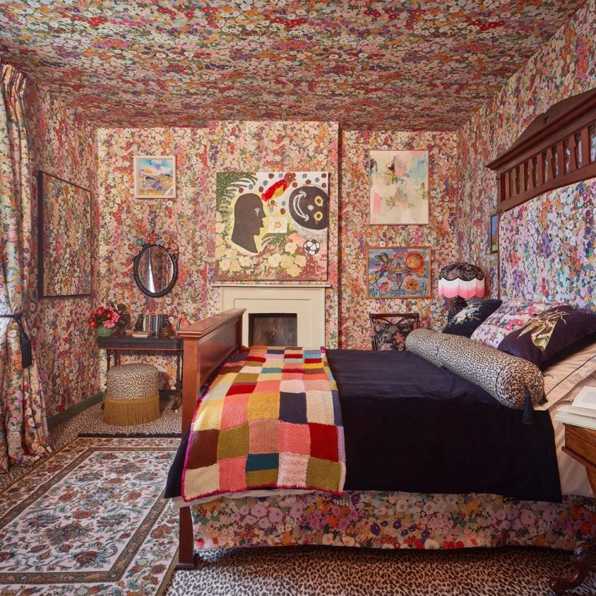 HOLLYHOCKS Wallpaper - Spring - House of Hackney